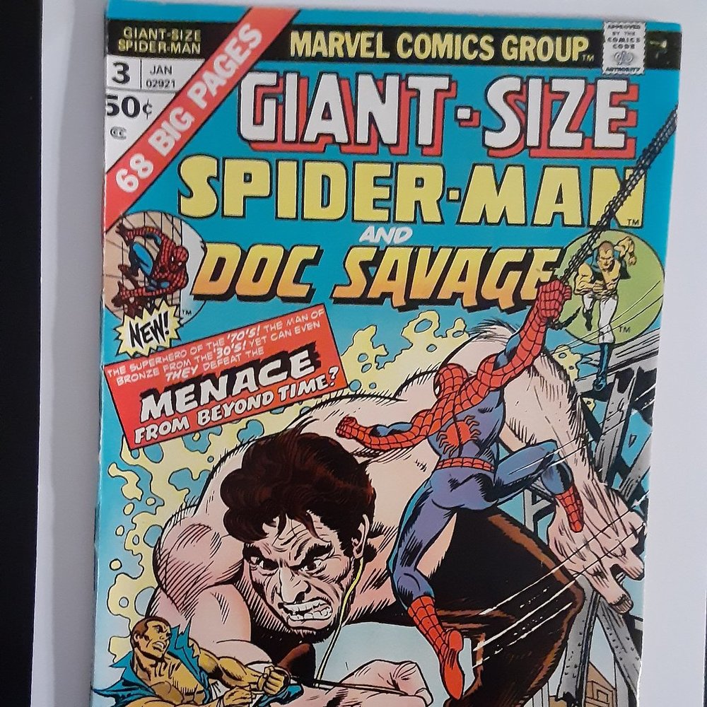GIANT SIZE SPIDERMAN #3 (JAN 1975)  STARRING DOC SAVAGE
